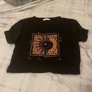 ROMWE crew neck crop top